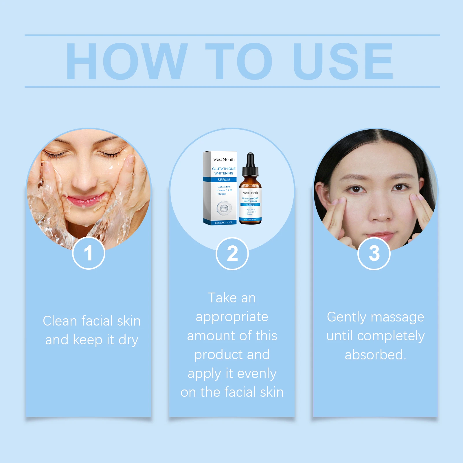 sérum blanchissant au glutathion, même le teint, réduit les imperfections du visage, texture légère, obtenir facilement une belle peau, non grasse sérum blanchissant au glutathion, même le teint, réduit les imperfections du visage, texture légère, obtenir facilement une belle peau, non grasse