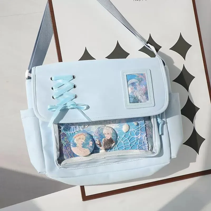 sac à bandoulière de style collège japonais pour filles, sac à bandoulière polyvalent décontracté, fourre tout en toile pour classe d'étudiant sac à bandoulière de style collège japonais pour filles, sac à bandoulière polyvalent décontracté, fourre tout en toile pour classe d'étudiant