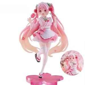 18CM Original Hatsune Miku Coreful Sakura Wafuu Kissa Ver. Figurine de demoiselle d&rsquo;honneur, modèle de dessin animé, jouets à collectionner, cadeau Kawaii