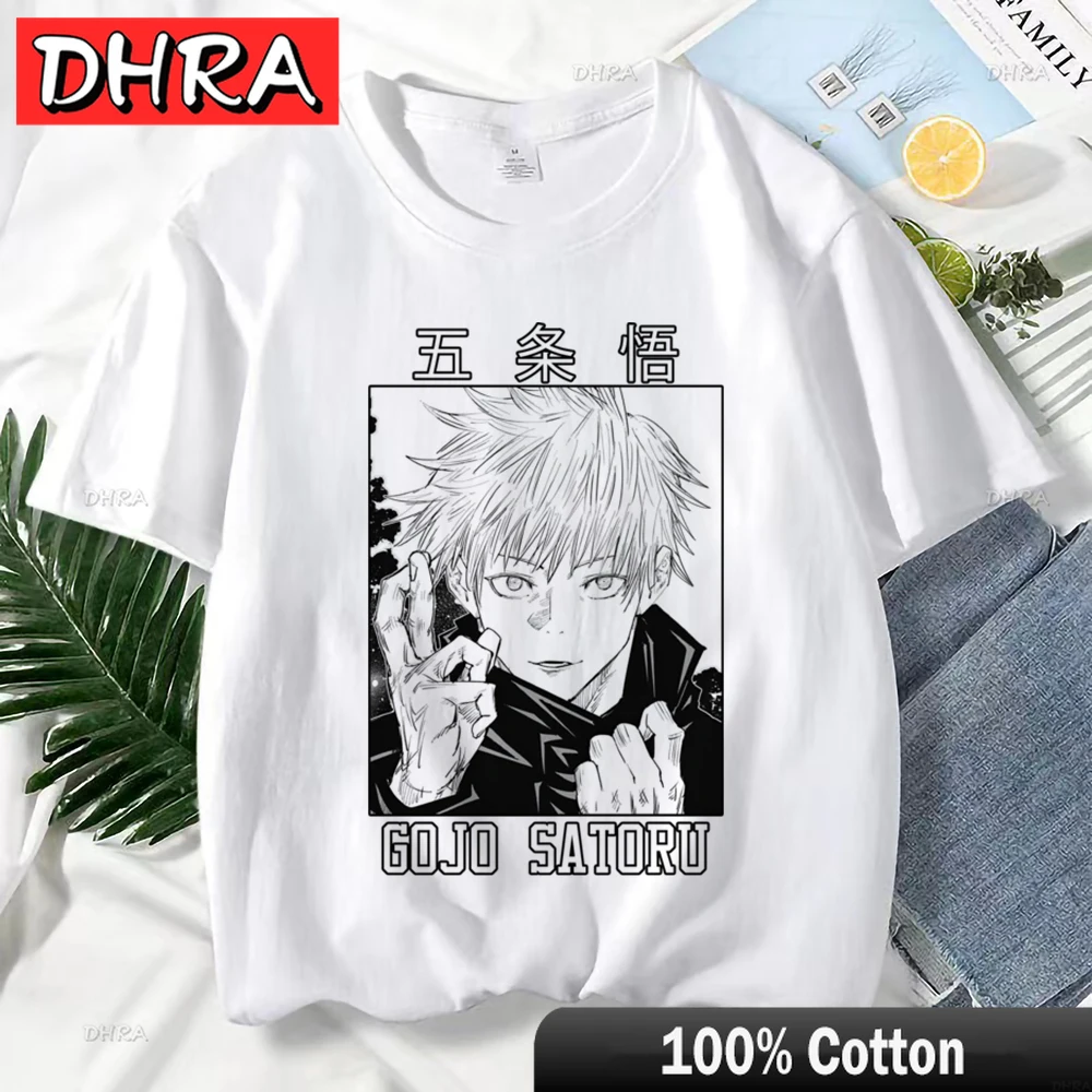 anime japonais jujutsu kaisen t shirt pour hommes gojo satoru impression graphique t shirts unisexe harajuku mode décontracté femmes mignon t shirt anime japonais jujutsu kaisen t shirt pour hommes gojo satoru impression graphique t shirts unisexe harajuku mode décontracté femmes mignon t shirt