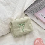 Porte-monnaie multifonctionnel à nœud Portable, avec ruban en dentelle, joli portefeuille zéro, pochette à fermeture éclair, sac à cosmétiques doux de voyage