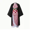 costume de cosplay nezuko pour halloween, anime demon slayer, kimono kimetsu no yaiba kamado nezuko, perruque pour femmes, 2025