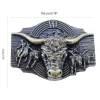 boucle de ceinture tête de bœuf, boucle de ceinture de cowboy occidental, boucle de ceinture sculptée à motif de bœuf pour accessoires de ceinture