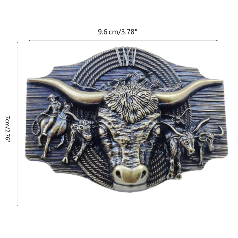 boucle de ceinture tête de bœuf, boucle de ceinture de cowboy occidental, boucle de ceinture sculptée à motif de bœuf pour accessoires de ceinture boucle de ceinture tête de bœuf, boucle de ceinture de cowboy occidental, boucle de ceinture sculptée à motif de bœuf pour accessoires de ceinture
