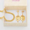 ensemble collier et boucles d'oreilles de dubaï, couleur or africain, ensembles de bijoux à la mode, fête de mariage, ensembles de bijoux de luxe éthiopiens pour femmes
