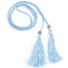 femmes taille ceinture corde style chinois tressé tissé gland mince ceinture femme noeud décoré ceinture chaude décontracté solide noir ceintures