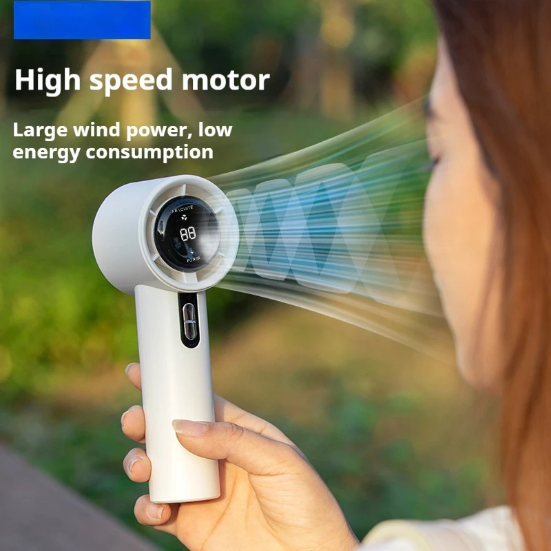 ventilateur portatif 2025, 5200mah, avec affichage led, réfrigération à semi conducteur, 100 vitesses, rechargeable par usb, pour le sport ventilateur portatif 2025, 5200mah, avec affichage led, réfrigération à semi conducteur, 100 vitesses, rechargeable par usb, pour le sport