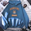 hawkins high school aqof 1983 print hoodie for women, harajuku oversize, oupillsports hooded pullovers, trend hat, rope sweatwear