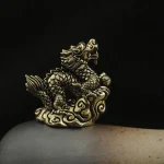 Statue de Dragon Antique, ornement, Animal du zodiaque, artisanat en laiton, décoration Feng Shui, Figurines de bureau Statue de Dragon Antique, ornement, Animal du zodiaque, artisanat en laiton, décoration Feng Shui, Figurines de bureau