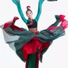 costume de danse folklorique traditionnelle chinoise pour femmes, vêtements de danse yangko pour adultes, broderie élégante, vêtements d'entraînement pour spectacle de danse