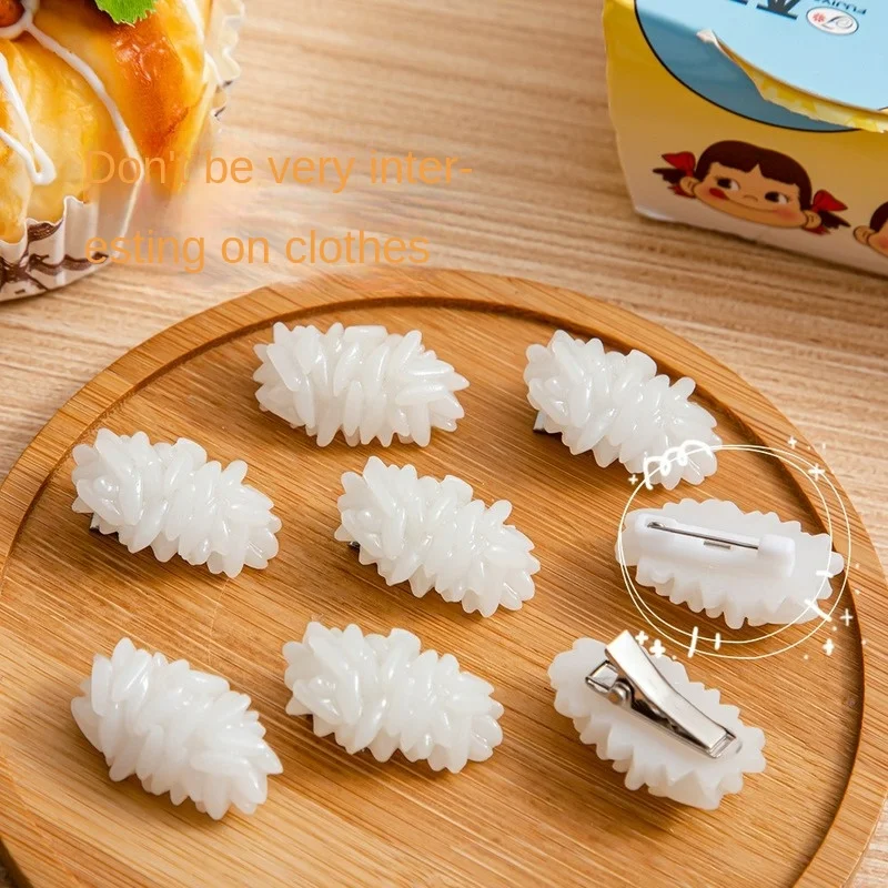 Épingle à cheveux japonaise mignonne, simulation de riz, couvre chef de personnalité, Épingle créative latérale, accessoires pour cheveux Épingle à cheveux japonaise mignonne, simulation de riz, couvre chef de personnalité, Épingle créative latérale, accessoires pour cheveux