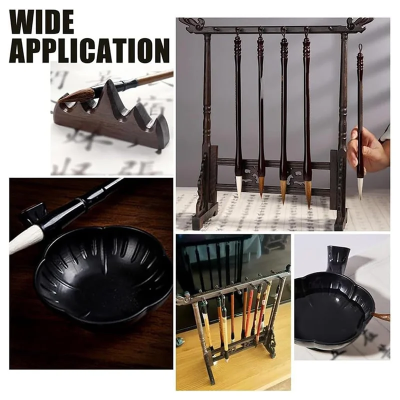 bhbd porte pinceau de calligraphie chinoise cadre en plastique à 12 broches avec conception sculptée pour la peinture sumi et la calligraphie japonaise bhbd porte pinceau de calligraphie chinoise cadre en plastique à 12 broches avec conception sculptée pour la peinture sumi et la calligraphie japonaise