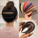 Peigne à cheveux pour femmes, grande épingle à cheveux Simple, frange, Arrangement fixe, bandeau cassé, peigne pour tête arrière, accessoires pour cheveux