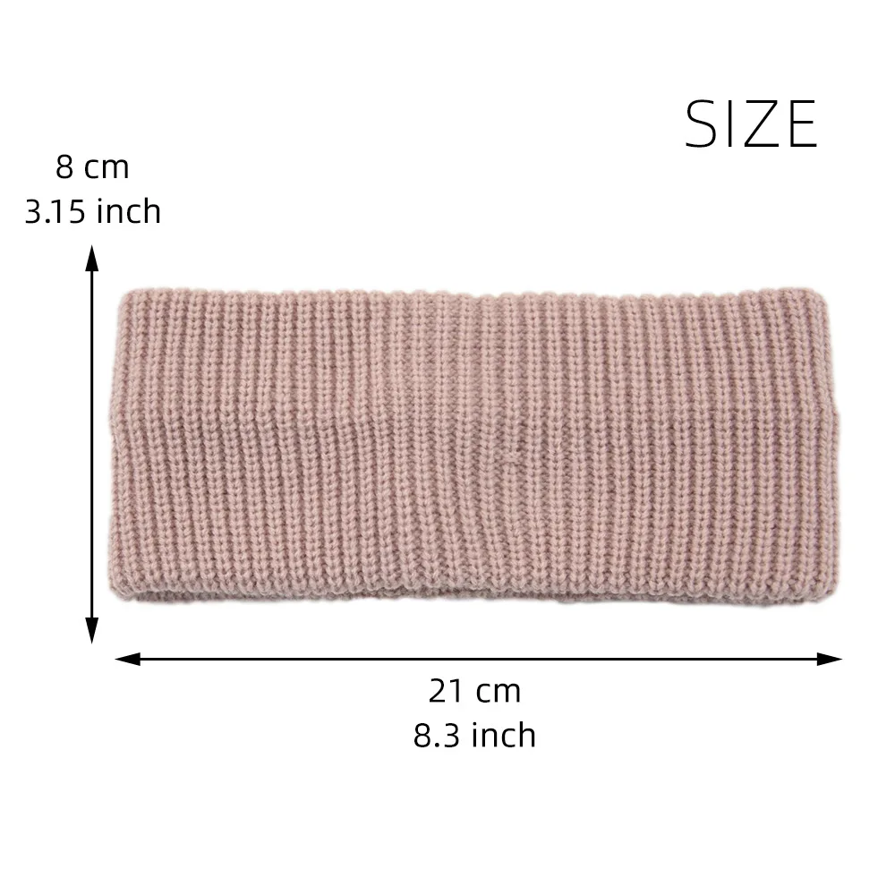 bandeau large tricoté de couleur unie pour femmes, bandeau de sport à rayures verticales, couvre tête coréen ins, chauffe oreilles en laine d'hiver bandeau large tricoté de couleur unie pour femmes, bandeau de sport à rayures verticales, couvre tête coréen ins, chauffe oreilles en laine d'hiver