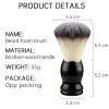 pinceau à raser en poils de sanglier et manche en bois | kit de toilettage pour hommes, outil de mousse de barbier, nettoyage du visage pour le savon de rasage