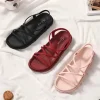 sandales à plateforme en plastique pvc de style romain pour femme, chaussures vintage de haute qualité, vente en gros et en gros