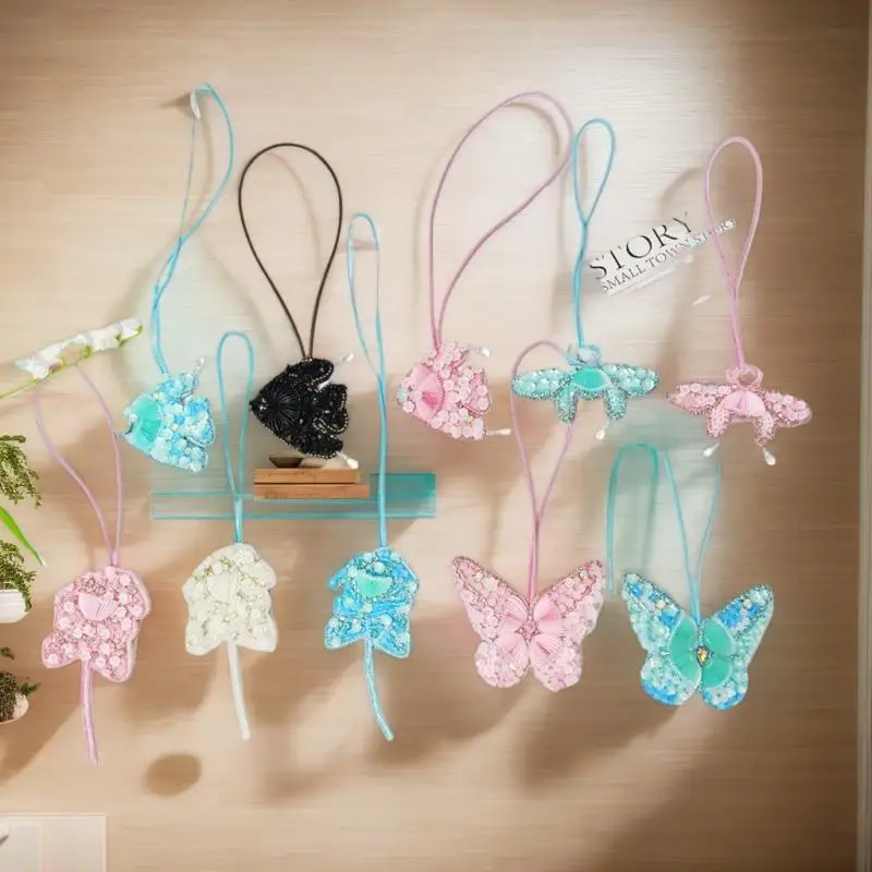patch de poisson feuille de papillon perlé à la main, ornements suspendus, pendentif de sac pour vêtements, bricolage patch de poisson feuille de papillon perlé à la main, ornements suspendus, pendentif de sac pour vêtements, bricolage