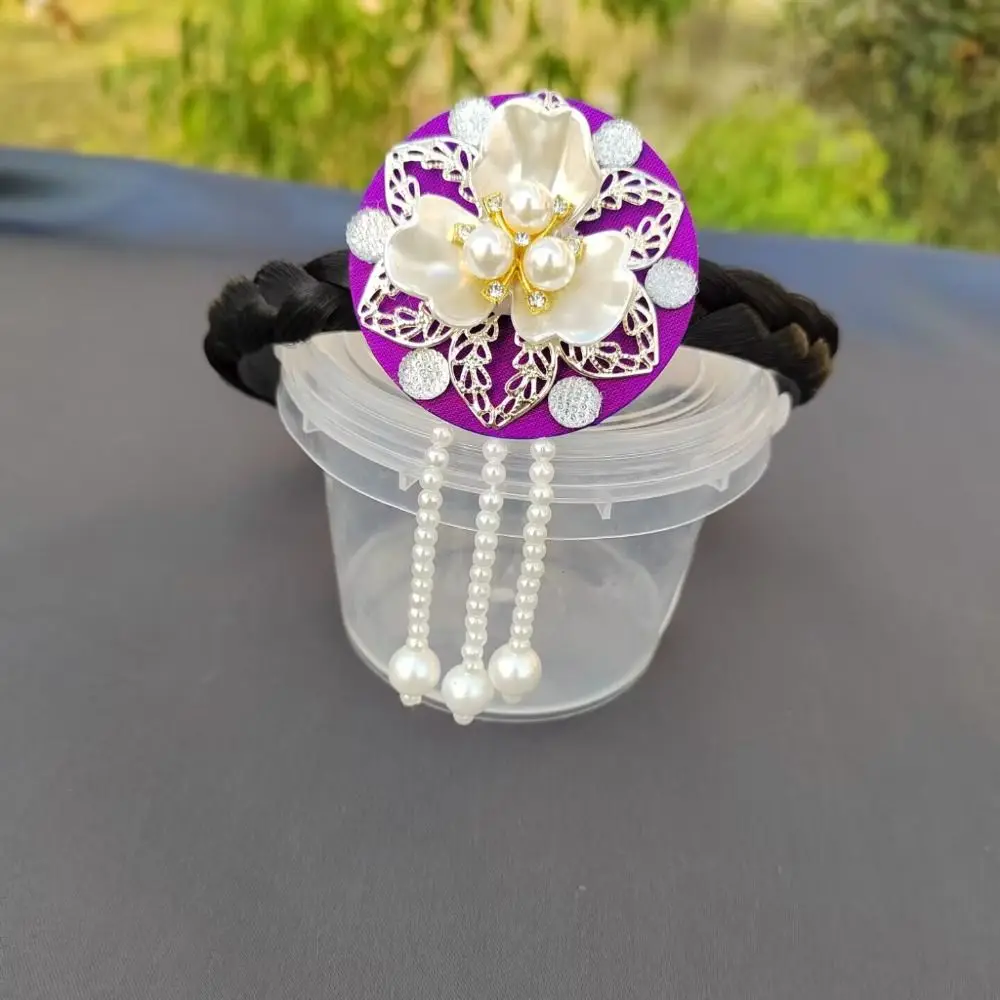 Mode fleur coréenne bandeau perle perlée Hanbok bandeau Style ethnique traditionnel scène danse cheveux cerceau enfants Mode fleur coréenne bandeau perle perlée Hanbok bandeau Style ethnique traditionnel scène danse cheveux cerceau enfants