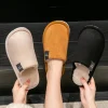 nouvelle tendance hiver couple intérieur antidérapant pour hommes femmes tongs pantoufles chaudes maison diapositives décontracté chambre doux confort chaussures