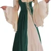 costume de renaissance médiévale pour femmes, robe surtrempée, princesse glavictoria, sangle steam punk, grande taille