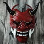 Masque de cosplay japonais Hannya Demon pour hommes, masques complets en latex, Oni Samurai Noh Kabuki Prajna, Evil De-mon Mon-ster