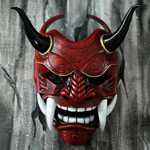 Masque de cosplay japonais Hannya Demon pour hommes, masques complets en latex, Oni Samurai Noh Kabuki Prajna, Evil De-mon Mon-ster