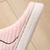 pantoufles d'intérieur pour femmes et hommes, automne hiver, semelle épaisse, chaussures chaudes en peluche pour couples, pantoufles de maison antidérapantes en coton pour hommes, dessin animé
