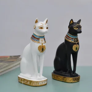 Statue de chat ornement chat égyptien Figurine Statue décoration Vintage chat déesse Statue maison jardin Mini Animal ornement