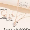 ensemble de bijoux en zircone, 5 pièces, bague en cristal, collier, bracelet, boucles d'oreilles, simple, élégant, polyvalent, coffret cadeau