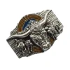 boucle de ceinture tête de bœuf, boucle de ceinture de cowboy occidental, boucle de ceinture sculptée à motif de bœuf pour accessoires de ceinture