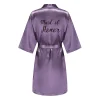peignoir kimono en satin pour femmes, tenue de soirée, pour la mère de la mariée ou la demoiselle d'honneur