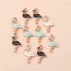 20 pièces 8x17mm petite grue animale en émail mignonne ﻿ pendentifs à breloques en forme d'oiseau pour la fabrication de bijoux, boucles d'oreilles, colliers, accessoires artisanaux diy