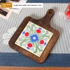 restaurant japonais rétro poignée de carrelage en bois massif pot pad en bois anti brûlure plaque pad ménage casserole isolation bois pad