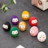 poupée daruma en céramique japonaise, artisanat porte bonheur, ornement de fortune, paysage, décoration de maison, accessoires miniatures, cadeaux