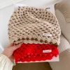 japonais printemps et été simple tissé à la main pull chapeau rue creux perle frangée style ethnique mode tricoté bonnet