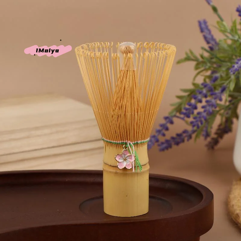fouet chasen en bambou pour cérémonie japonaise, pour thé vert matcha, pendentif en fleur de cerisier, outil de cuisine, accessoire de brosse à thé fouet chasen en bambou pour cérémonie japonaise, pour thé vert matcha, pendentif en fleur de cerisier, outil de cuisine, accessoire de brosse à thé