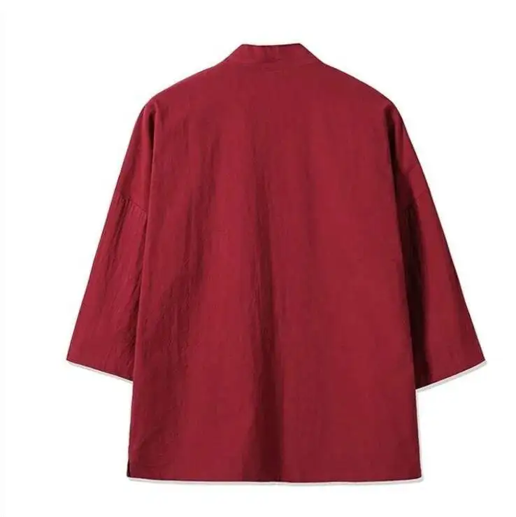 # veste kimono en coton et lin pour hommes, coupe vent de style chinois traditionnel, cardigan rétro, grande taille 5xl, printemps été 4206 # veste kimono en coton et lin pour hommes, coupe vent de style chinois traditionnel, cardigan rétro, grande taille 5xl, printemps été 4206