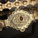 Ceinture algérienne couleur or pour femmes, Abaya marocain, bijoux de mariée, chaîne de taille arabe traditionnelle, cadeau Ceinture algérienne couleur or pour femmes, Abaya marocain, bijoux de mariée, chaîne de taille arabe traditionnelle, cadeau