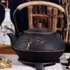 Ensemble de théière en fonte japonaise, bouilloire de cuisine en acier inoxydable, verres, fleur de prunier, 900ml Ensemble de théière en fonte japonaise, bouilloire de cuisine en acier inoxydable, verres, fleur de prunier, 900ml