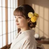 fourchettes à cheveux à fleurs de style japonais, pinces à cheveux kimono japonais faites à la main, glands en tissu vintage, bâton à cheveux, accessoire kimono