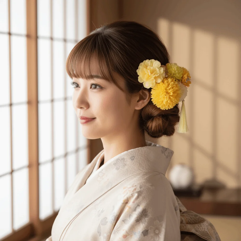 fourchettes à cheveux à fleurs de style japonais, pinces à cheveux kimono japonais faites à la main, glands en tissu vintage, bâton à cheveux, accessoire kimono fourchettes à cheveux à fleurs de style japonais, pinces à cheveux kimono japonais faites à la main, glands en tissu vintage, bâton à cheveux, accessoire kimono