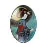 cabochon en verre avec photo ovale à dos pio, magnifique robe de geisha japonaise à la mode, 13x18mm/18x25mm/30x40mm