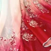 Tissu en mousseline de soie Chic avec broderie dégradée, feuille de Lotus Koi, tissu de styliste de Style chinois, bricolage, couture, Costume de scène, chemises habillées Hanfu