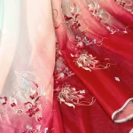 Tissu en mousseline de soie Chic avec broderie dégradée, feuille de Lotus Koi, tissu de styliste de Style chinois, bricolage, couture, Costume de scène, chemises habillées Hanfu Tissu en mousseline de soie Chic avec broderie dégradée, feuille de Lotus Koi, tissu de styliste de Style chinois, bricolage, couture, Costume de scène, chemises habillées Hanfu
