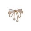 butterfly knot anti exposure brooch for women, high end french vintage style elegant temperament anti exposure pin