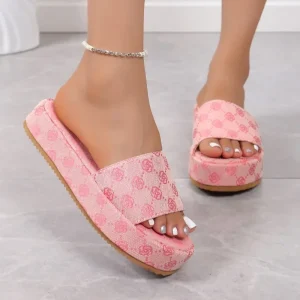 Femmes plate-forme pantoufles femmes chaussures concepteur sandales plates en plein air sandales florales dames chaussures de plage Sandalias pour les femmes