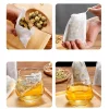 sachets de thé jetables, sachets de thé parfumés vides avec ficelle, papier filtre pour herbes, thé en vrac, accessoires de cuisine, outils