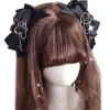 Épingle à cheveux gothique avec nœud papillon pour fille, pince à cheveux punk, épingle à cheveux halloween harajuku, 1pc