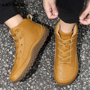 Bottes minimalistes pieds nus à bout large pour hommes, chaussures de randonnée à bout large, style à la mode, pour sports de plein air Bottes minimalistes pieds nus à bout large pour hommes, chaussures de randonnée à bout large, style à la mode, pour sports de plein air