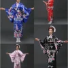 Kimono Geisha japonais Vintage Yukata Haori, Costume rétro pour femmes, Robe Obi, Robe rétro, Kimono Cosplay japonais